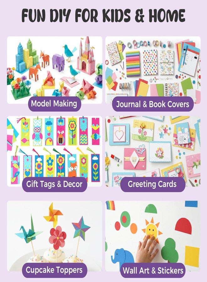 BOOKNOW 100 Sheets Colored Cardstock for Crafts, Cardstock Scrapbook Paper 12inch Square Craft Paper for Scrapbooking DIY Project Crafting Supplies - Image 5