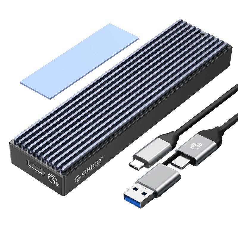 ORICO M.2 NVMe SATA SSD Enclosure, USB 3.1 Gen 2 (10 Gbps) to PCI-E 6Gbps NGFF M-Key / B+M Key SSD Case M.2 Reader Support UASP for Size 2230/2242/2260/2280 SSDs Diskless (M2PVM) - Image 1