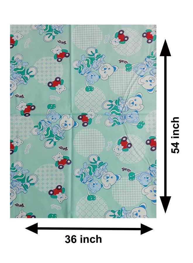 Ecosoft Plastic Sheetpvc Sheet For Kidsrubber Sheet For Babiesbed Wetting Protector(90 X 135 Cm) (Green Bear)  - Image 3