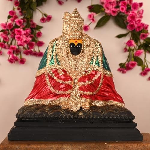 KariGhar Tulja Bhawani Idol Perfect for Car Dashboard and House Warming Multicolor 4 Inch - Image 1