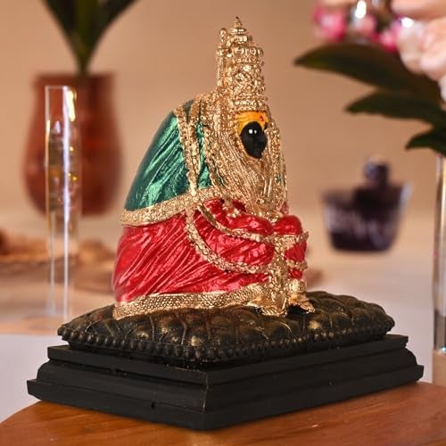 KariGhar Tulja Bhawani Idol Perfect for Car Dashboard and House Warming Multicolor 4 Inch - Image 4