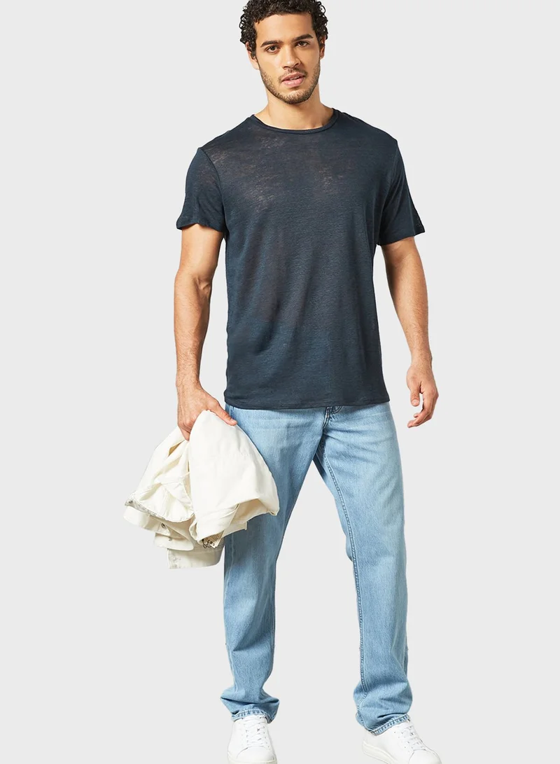 Mango Man Essential Crew Neck T-shirt
