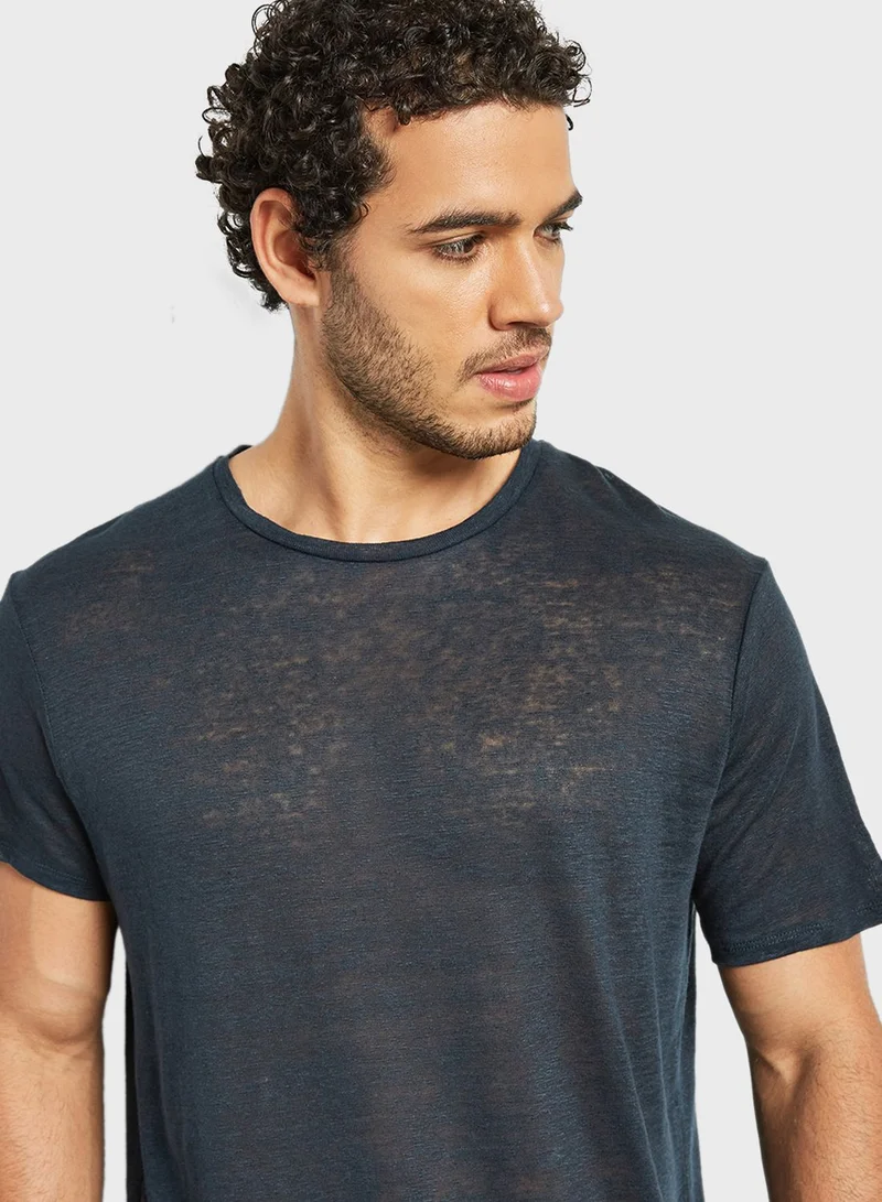 Mango Man Essential Crew Neck T-shirt