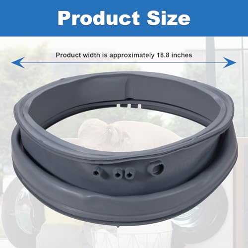 Earthtec Upgraded 4986ER0004F Washer Door Boot Gasket Fit for Kenmore LG WM2101HW WM2250CW WM2050CW WM2301HR Replaces 4986ER0004J 4986ER0004K 4986ER0004N 4986ER0004M - Image 2