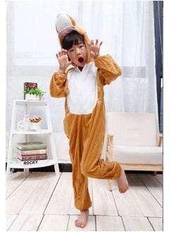 Brain Giggles Brain Giggles Animal Plush Costume Lion Design Carnival Party Jumpsuit for Kids Boys & Girls Small  - Image 1
