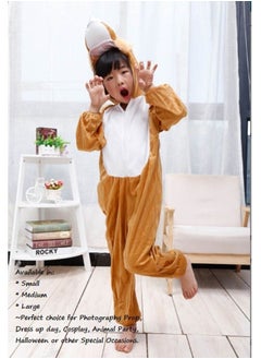 Brain Giggles Brain Giggles Animal Plush Costume Lion Design Carnival Party Jumpsuit for Kids Boys & Girls Small  - Image 3