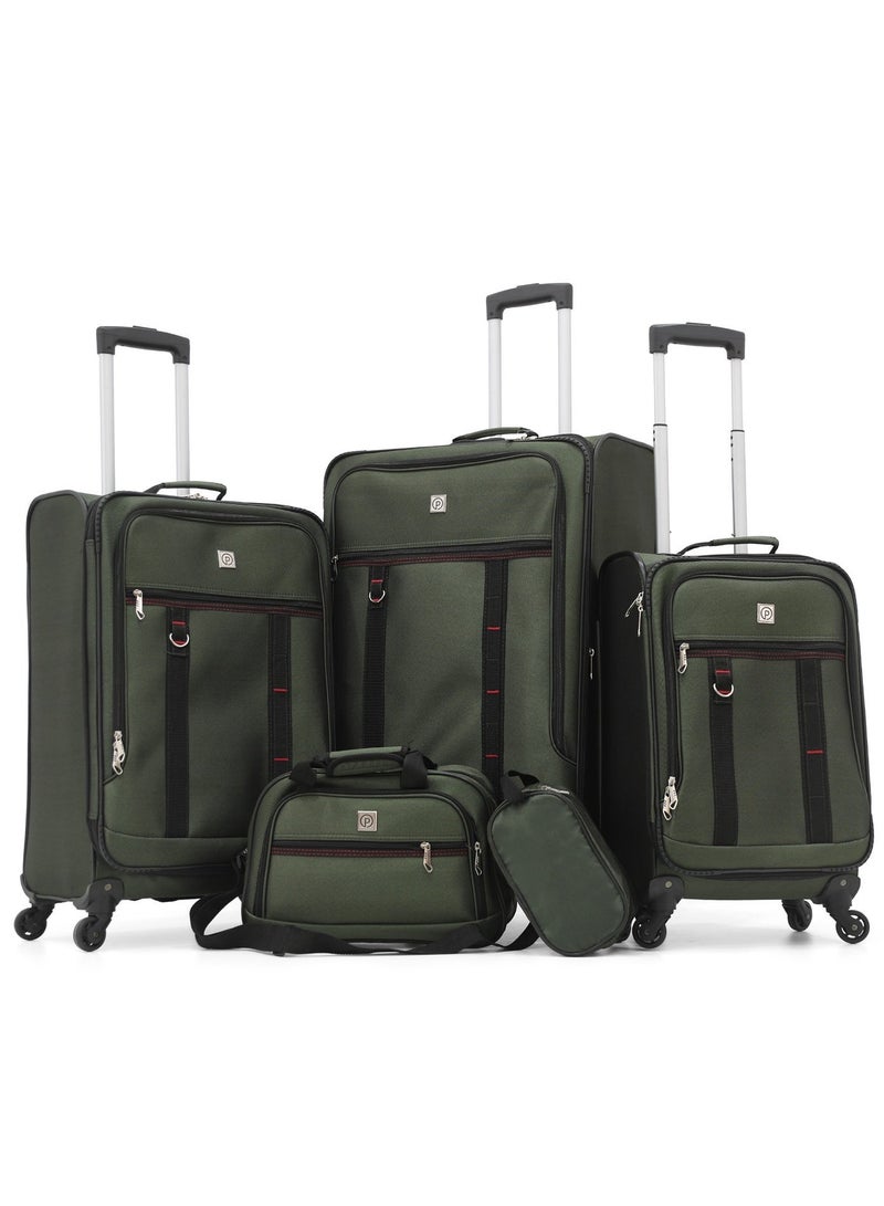 طقم حقائب سفر 5 قطع مع عجلات دوارة سلسة - Image 1