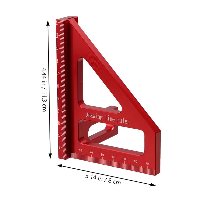 Aluminum Alloy Multi Angle Measuring Ruler Woodworking Square Protractor Tool - Image 3