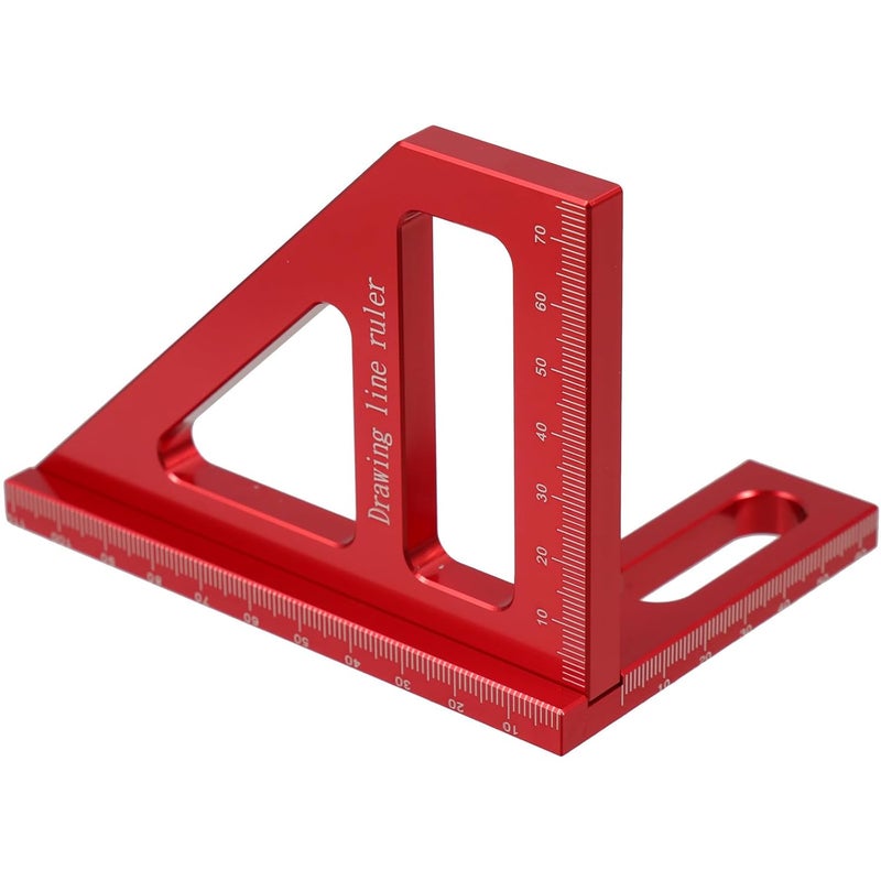 Aluminum Alloy Multi Angle Measuring Ruler Woodworking Square Protractor Tool - Image 2