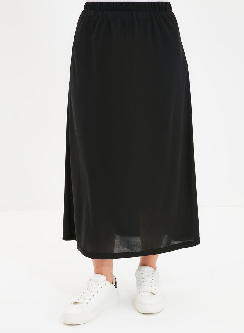 trendyol Black Knitted Inner Lining - Skirt Tctaw22Ee0018 - Image 1