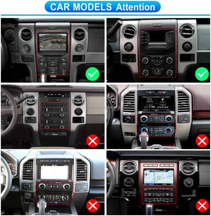Vierex ستيريو سيارة VIEREX لفورد F150 مع Apple Carplay و Android Auto - Image 5