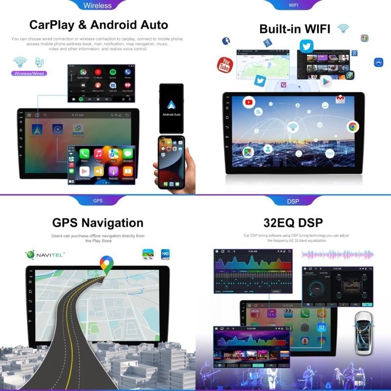 Vierex ستيريو سيارة VIEREX لفورد F150 مع Apple Carplay و Android Auto - Image 3