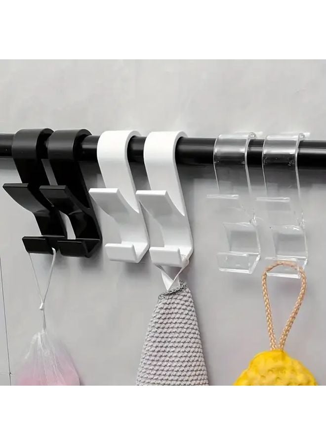 4pcs White Heavy Duty Bathroom Hooks No Drill Installation Space Saving Towel Robe Holder - Image 5
