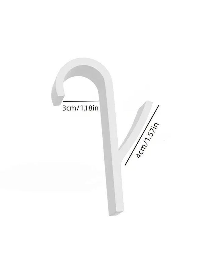 4pcs White Heavy Duty Bathroom Hooks No Drill Installation Space Saving Towel Robe Holder - Image 4