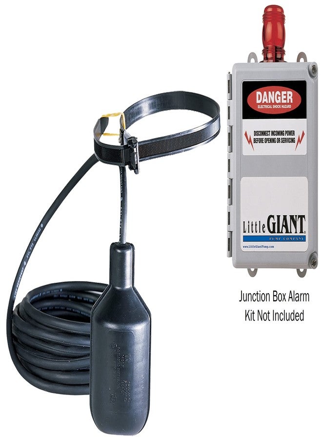 ليتل جايانت مفتاح تحكم عائم CFST من ليتل جاينت، ١١٥/٢٣٠ فولت (بدون قابس) للوحات التحكم وأجهزة الإنذار، مع سلك بطول ٢٠ قدمًا، أسود، ٩٥٠٢٦٧ - Image 4