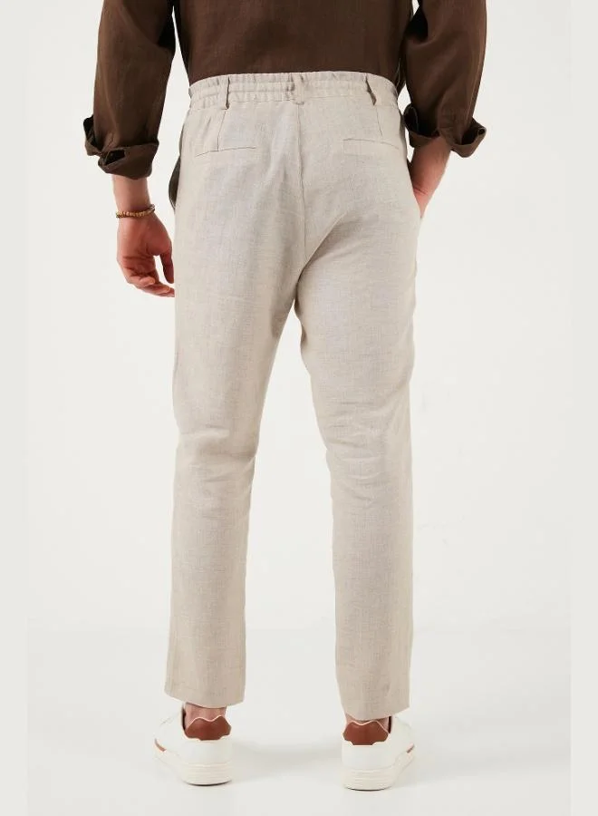 Buratti  Buratti Linen Regular Fit Normal Waist Straight Leg Trousers Men's PANTS CF26S6110228 for Men | Best Price UAE