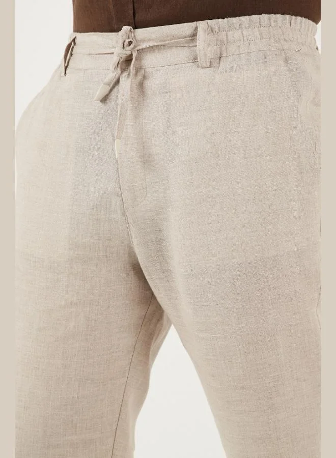 Buratti  Buratti Linen Regular Fit Normal Waist Straight Leg Trousers Men's PANTS CF26S6110228 for Men | Best Price UAE