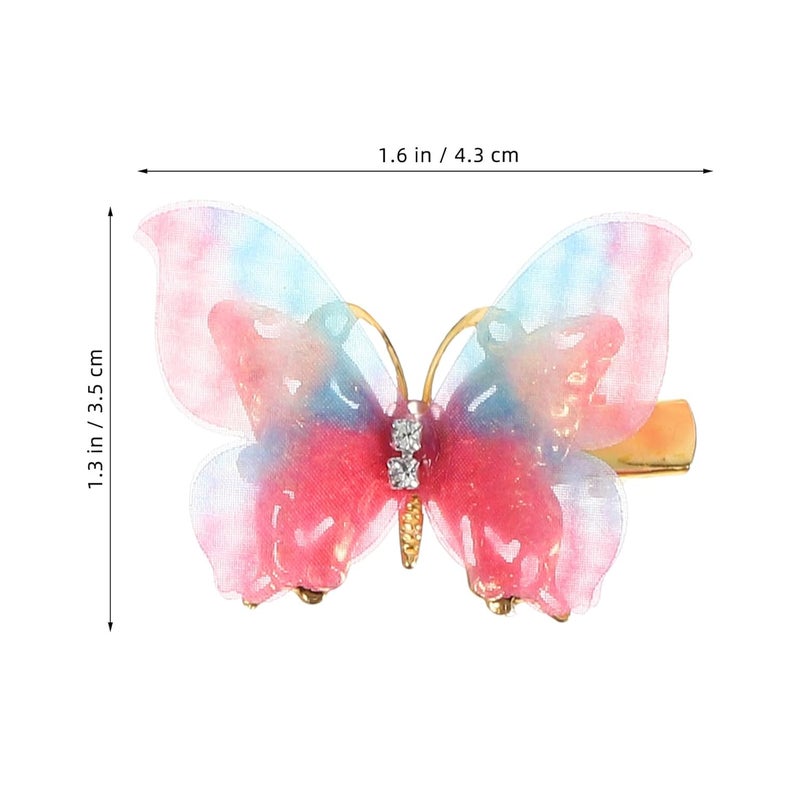 PRETYZOOM 8pcs Butterfly Hair Clips Small Fairy Barrettes for Teens Colorful Hair Accessories for Wedding and Everyday Use - Image 2