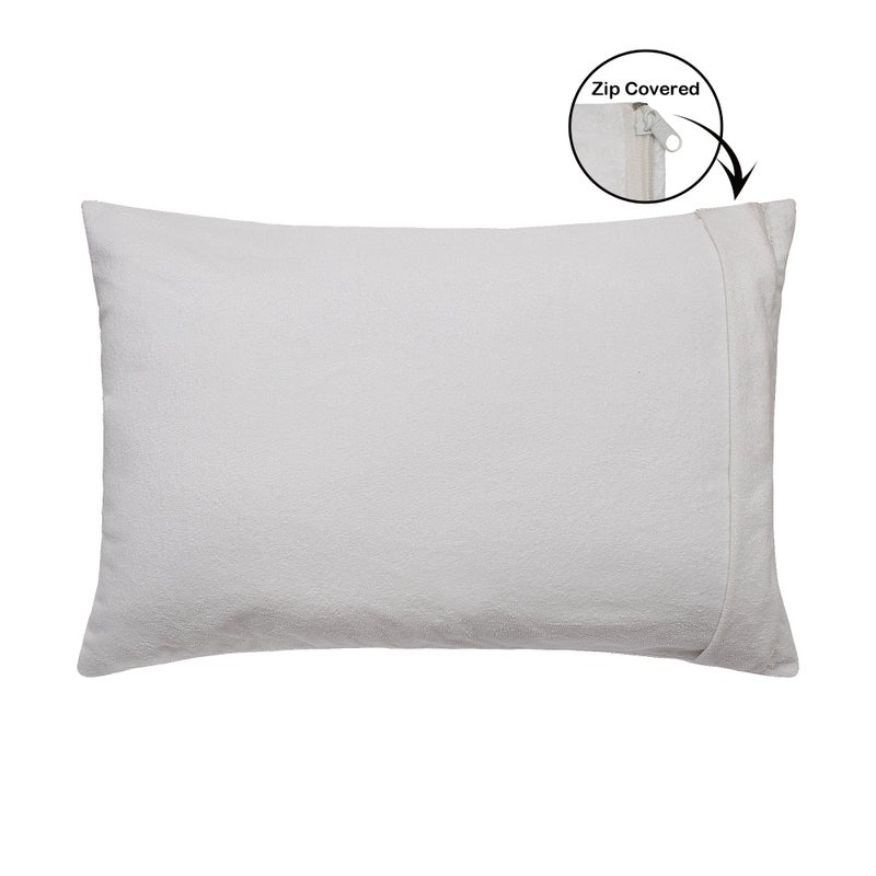 Lithara Waterproof Pillow Protector, 46 cm (18 inch) x71 cm (28 inch), Set of 2, White - Image 3
