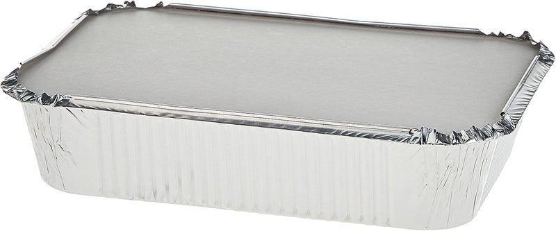 Hotpack Aluminium Rectangle Container 1850Ml With Lid 50 Pieces - Image 3