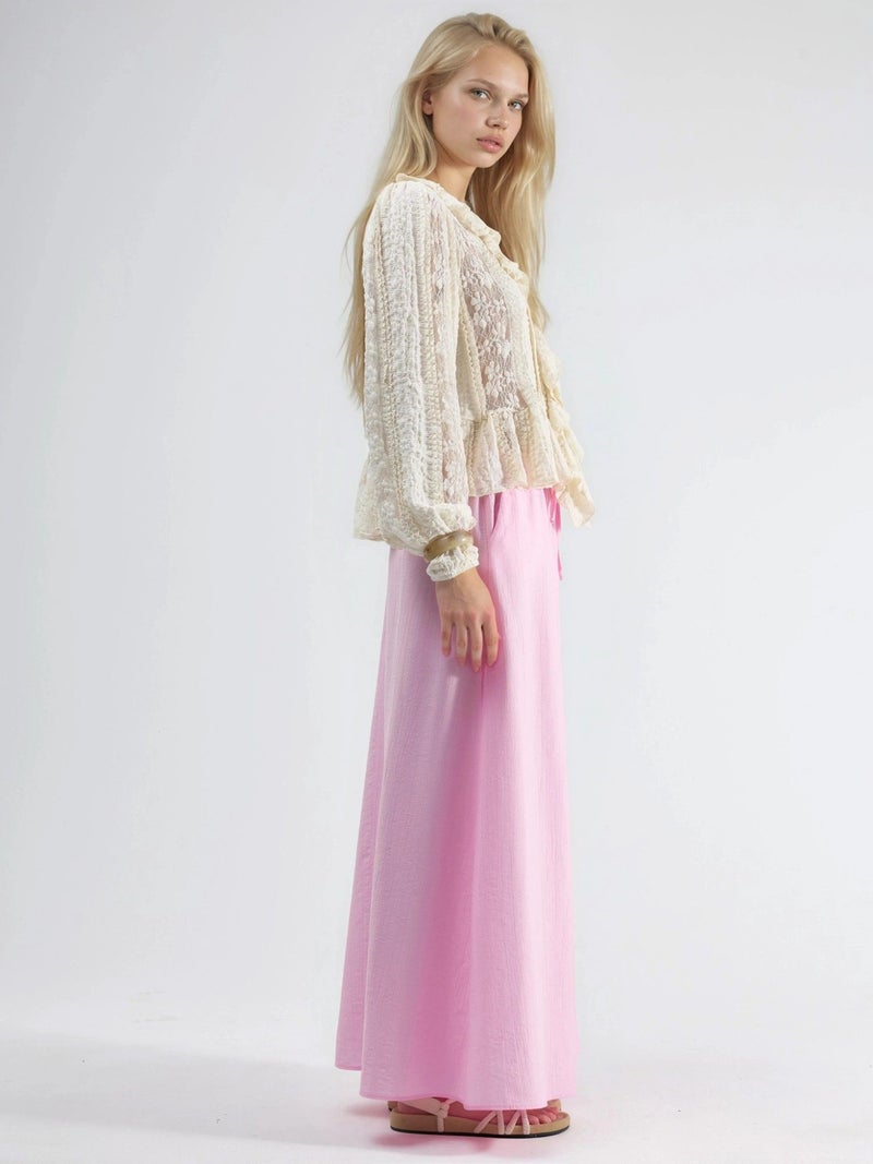 BUSEM High Waist A-Line Maxi Skirt - Image 2