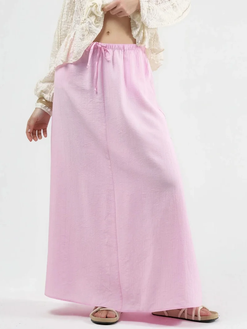 بوسيم BUSEM High Waist A-Line Maxi Skirt