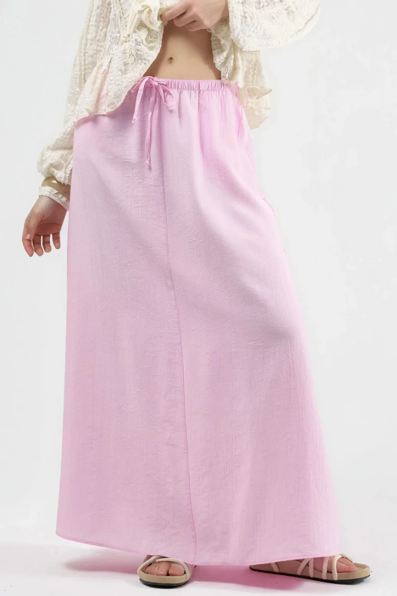 BUSEM High Waist A-Line Maxi Skirt