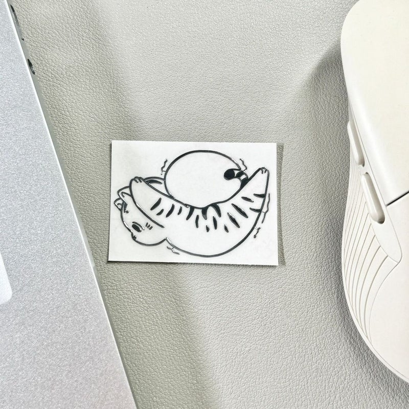 5 Pcs Yoga Cat Stickers For Laptop Phone Car Skateboard Window Decoration - Image 5