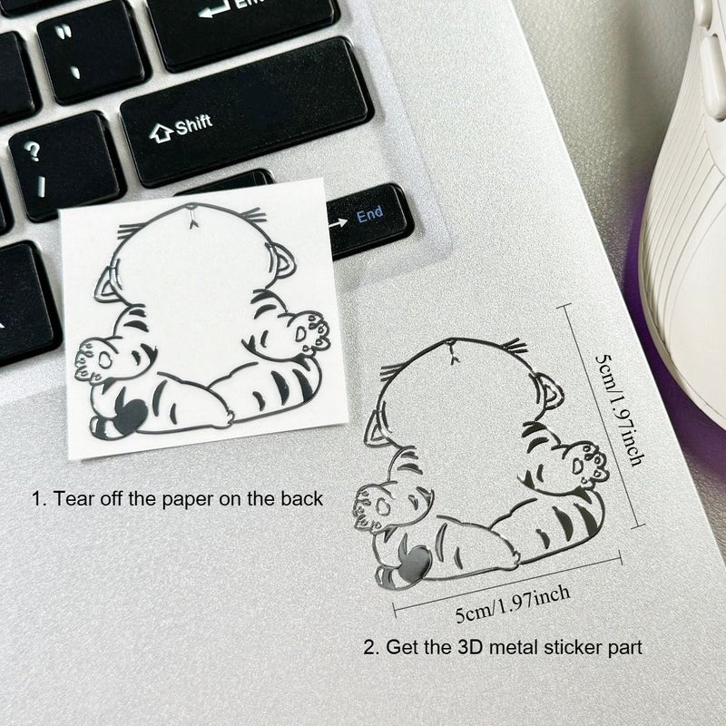 5 Pcs Yoga Cat Stickers For Laptop Phone Car Skateboard Window Decoration - Image 3