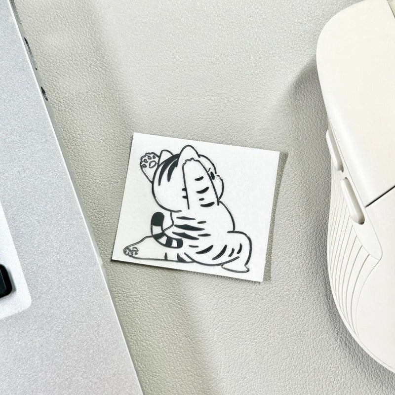 5 Pcs Yoga Cat Stickers For Laptop Phone Car Skateboard Window Decoration - Image 4