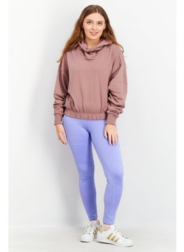 Adidas Women Sportswear Fit Studio Lounge Cropped Hoodie, Mauve  - Image 4