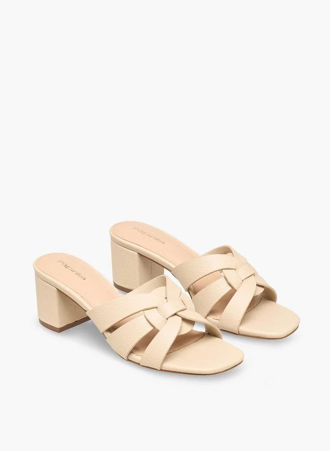 Paprika Women Textured Block Heel Sandals