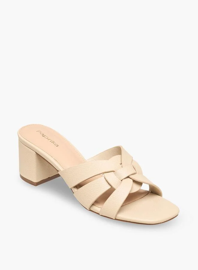 Paprika Women Textured Block Heel Sandals