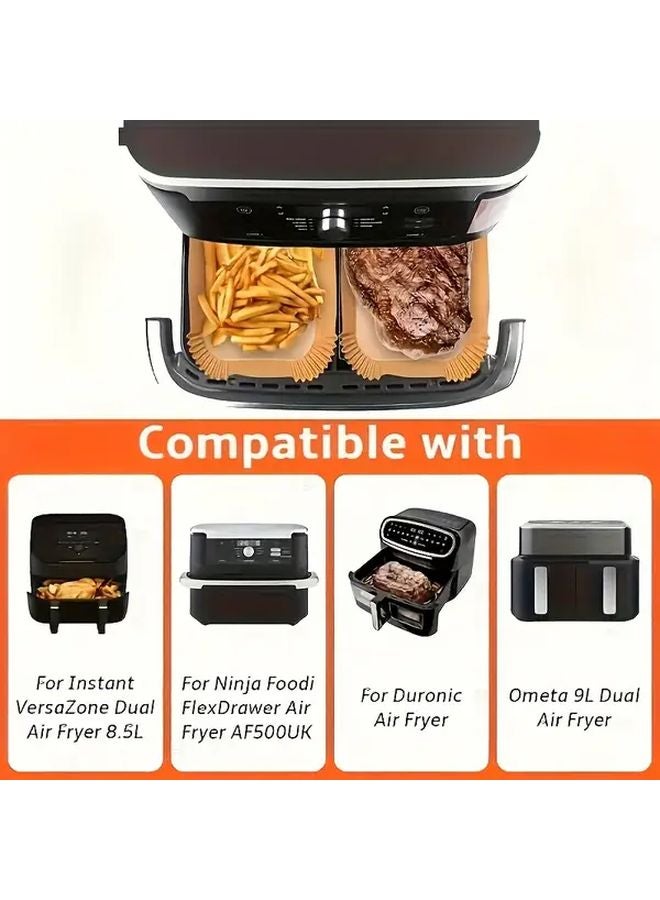 100 قطعة من أوراق الخبز المستطيلة للقلي الهوائي والمايكروويف مقاومة للماء والزيت وغير لاصقة - Image 3