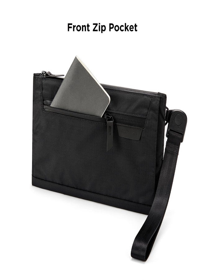 ALPAKA حقيبة ALPAKA Zip Pouch Max V2 - أسود، قماش Axoflux 210D مقاوم للماء، سحابات YKK مقاومة للعوامل الجوية، جيب أمامي بسحاب، حقيبة كتف صغيرة للرجال - حامل جواز سفر وحقيبة محفظة سفر للعائلة والرجال - Image 5