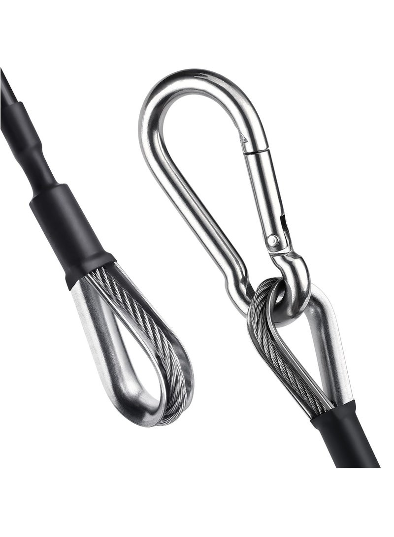 Peachjoy Gym Cable Extension, 2 Pcs 10 Inch Fitness Extension Rope Attachment with Carabiner, Compatible with Home Gym Machine Accessories, For LAT/Tricep Pull Down, Leg Extension  - Image 4