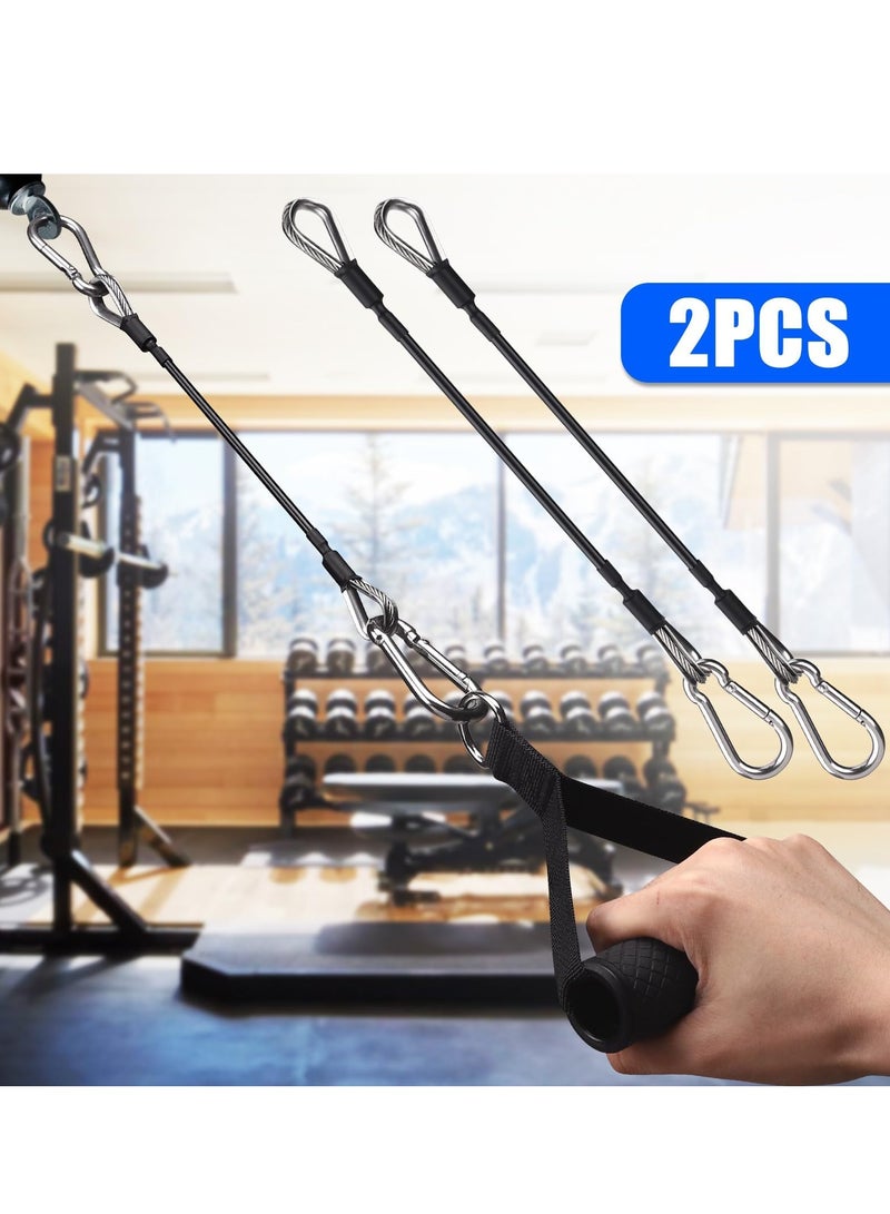 Peachjoy Gym Cable Extension, 2 Pcs 10 Inch Fitness Extension Rope Attachment with Carabiner, Compatible with Home Gym Machine Accessories, For LAT/Tricep Pull Down, Leg Extension  - Image 5