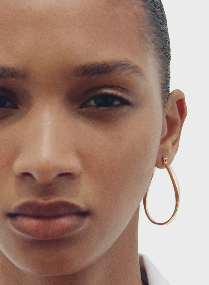 MANGO Oval Hoop Earrings