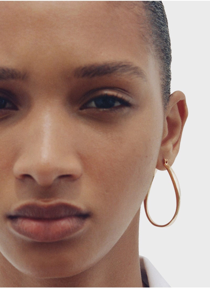 MANGO Oval Hoop Earrings  - Image 3