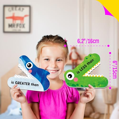 SpriteGru 5 Magnetic Math Signs, Math Symbols Greater Than/Less Than/Equal to/Minus/Plus Math Demonstration Tool Teacher School Classroom Supplies, Numeric Relationship Understanding and Math Problem Solving - Image 3