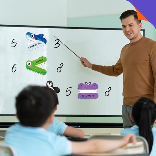 SpriteGru 5 Magnetic Math Signs, Math Symbols Greater Than/Less Than/Equal to/Minus/Plus Math Demonstration Tool Teacher School Classroom Supplies, Numeric Relationship Understanding and Math Problem Solving - Image 5