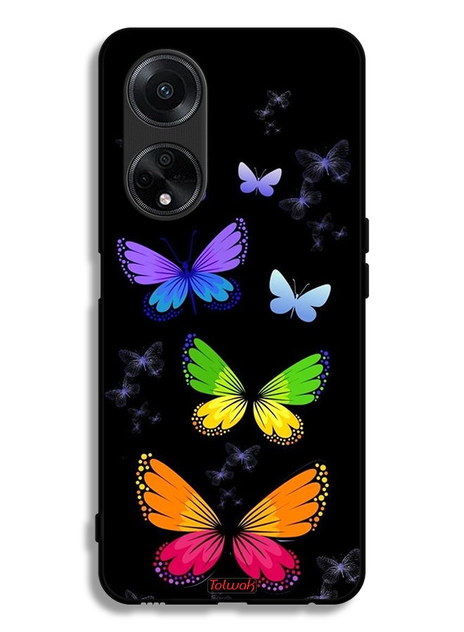 Tolwak Oppo F23 5G Protective Case Cover Colorful Butterflies - Image 1