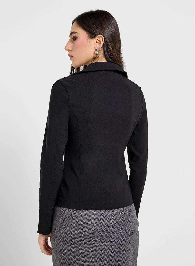 Ginger Plunge Neck Fitted Shirt - Image 2