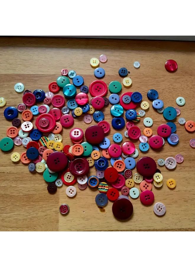 320pcs Handmade Buttons Mixed Colors For DIY Crafts Sewing Assorted Sizes No Black - Image 4
