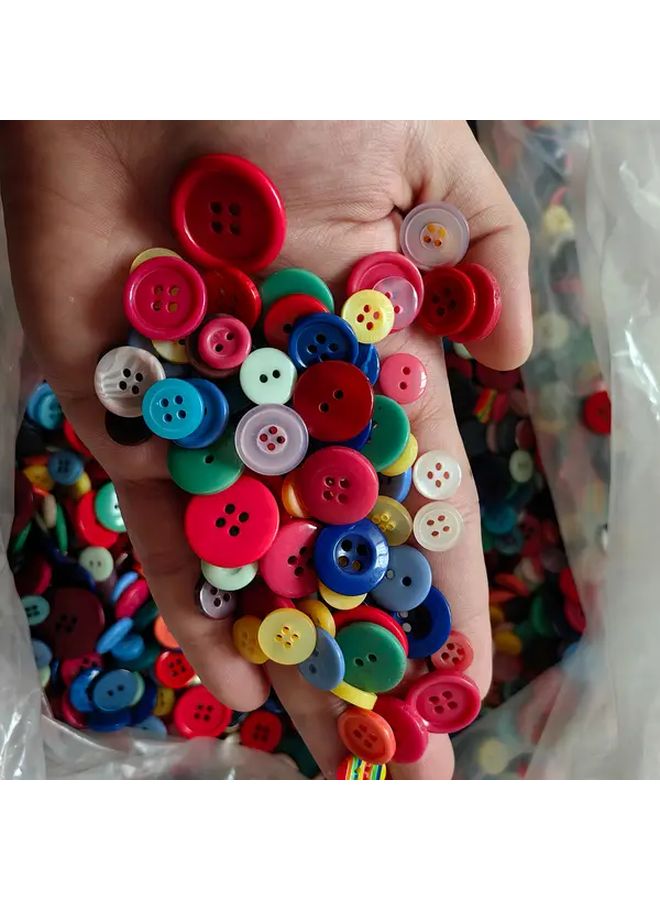 320pcs Handmade Buttons Mixed Colors For DIY Crafts Sewing Assorted Sizes No Black - Image 1