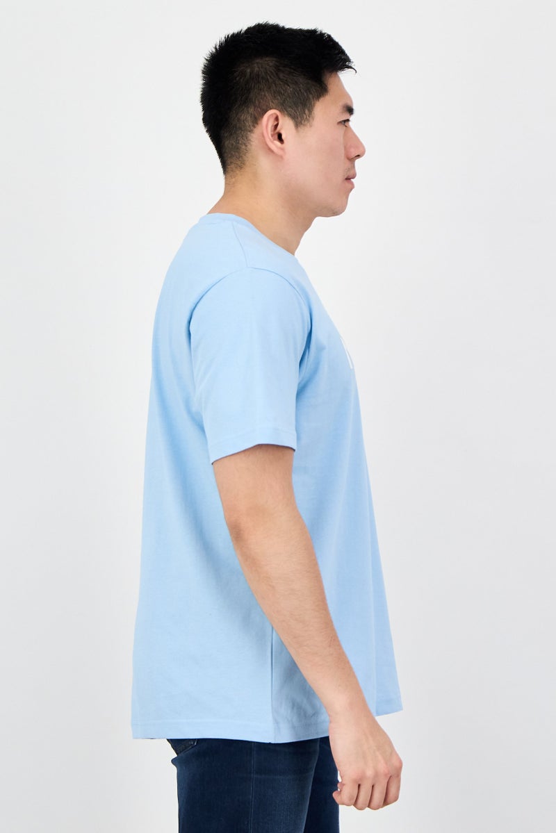 Nicce Men Crew Neck Short Sleeve Brand Logo T-Shirt, Blue - Image 2