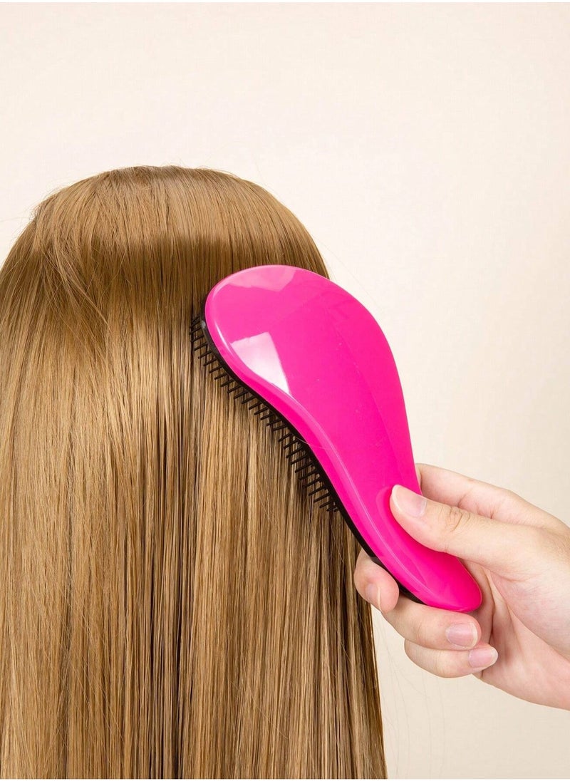 Generic "Detangling Brush – Anti-Tangle Massage Comb, Beauty Tools, Hairbrush Set for Natural, Curly, Dry & Wet Hair – Suitable for Adults & Kids" Multicolour  - Image 4