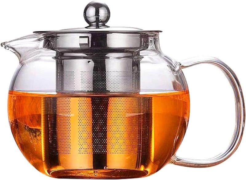 Wellxo Glass Teapot with InfuserTea Pot Stovetop Safe Blooming and Loose Leaf Tea Maker  - Image 1