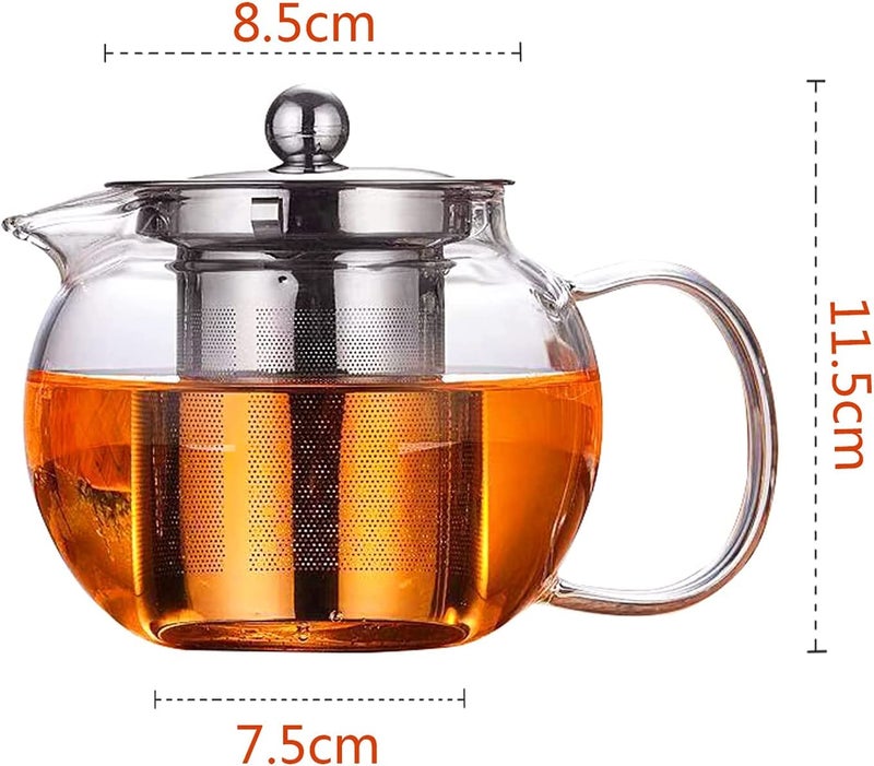 Wellxo Glass Teapot with InfuserTea Pot Stovetop Safe Blooming and Loose Leaf Tea Maker  - Image 3