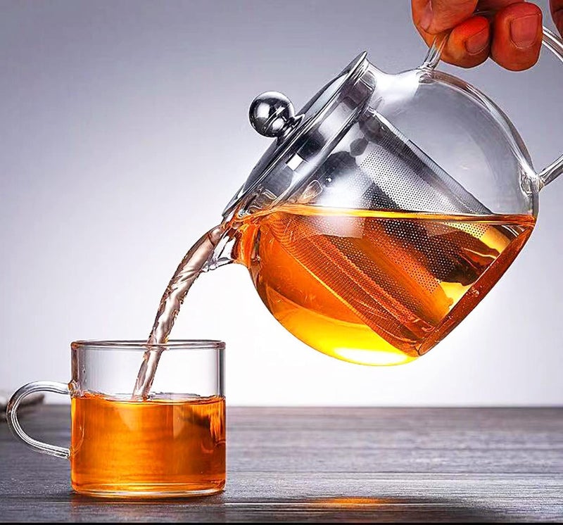 Wellxo Glass Teapot with InfuserTea Pot Stovetop Safe Blooming and Loose Leaf Tea Maker  - Image 5